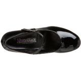 Black Shiny 5 cm SCHOOLGIRL-50 Low Heeled Classic Pumps Shoes