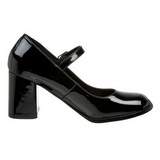 Black Shiny 8 cm GOGO-50 Pumps Shoes