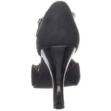 Black Suede 10 cm SMITTEN-10 Rockabilly Pumps with low heels