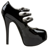 Black Varnish 14,5 cm Burlesque TEEZE-05 Womens Shoes with High Heels