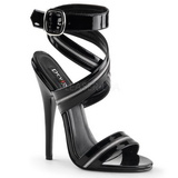 Black Varnish 15 cm DOMINA-119 Womens High Heels Sandals