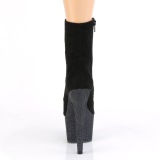 Black glitter 18 cm ADORE-1020FSMG Exotic pole dance ankle boots