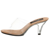 Brown Transparent 8 cm BELLE-301 High Women Mules Shoes for Men