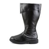 CAPTAIN-105 svarte kaptein st�vler cosplay halloween herrest�vler