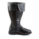 CAPTAIN-105 svarte kaptein st�vler cosplay halloween herrest�vler