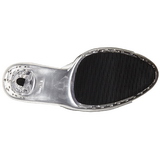 Clear Rhinestone Platform 13 cm LIP-101SDT Women Mules Shoes