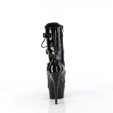 DELIGHT-1043 - 15 cm platform h�yh�lte boots lakk svarte
