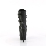 DELIGHT-1043 - 15 cm platform h�yh�lte boots vegan svarte