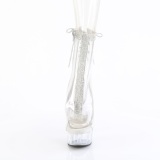 DELIGHT - 15 cm pleaser h�ye h�ler boots strass transparent