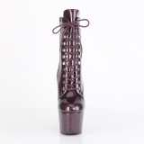Eggplant glitter plat�boots kvinners 18 cm h�yh�lte boots