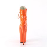 FLAMINGO-1020 20 cm pleaser høye hæler boots oransj