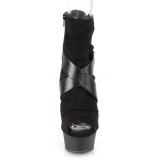Faux Suede 15 cm DELIGHT-1034 pleaser ankle boots platform