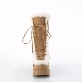 Fuskepels 7 cm CUBBY-311 lolita damest�vler med plat� i brun