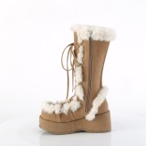 Fuskepels 7 cm CUBBY-311 lolita damest�vler med plat� i brun