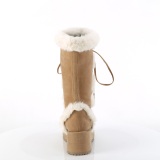 Fuskepels 7 cm CUBBY-311 lolita damest�vler med plat� i brun