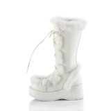 Fuskepels 7 cm CUBBY-311 lolita damest�vler med plat� i hvit