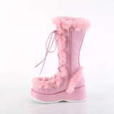 Fuskepels 7 cm CUBBY-311 lolita damest�vler med plat� i rosa