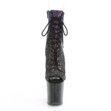 Glitter 20 cm FLAMINGO-1021OMBG peep toe exotic pole dance ankle boots