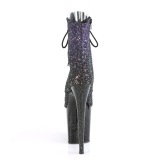 Glitter 20 cm FLAMINGO-1021OMBG peep toe exotic pole dance ankle boots
