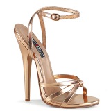 Gold Rose 15 cm Devious DOMINA-108 high heeled sandals