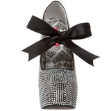 Gray Rhinestone 14,5 cm Burlesque TEEZE-04R Platform Pumps Women Shoes