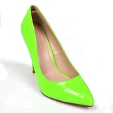 Green Neon 13 cm AMUSE-20 pointed toe stiletto pumps