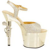 Gull 18 cm Pleaser REVOLVER-709G h�ye h�ler krom plat�