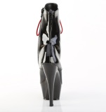 KISS-1020 - 15 cm platform h�yh�lte boots lakk svarte