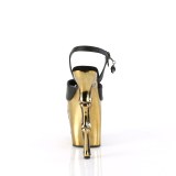 LED Hodeskalle plat� 20 cm pleaser h�ye h�ler krom - copper