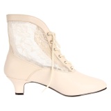 Lace fabric cream 5 cm DAME-05 Victorian ankle boots vintage