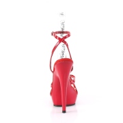 Patent red sandals 15 cm SULTRY-638 fabulicious high heels sandals