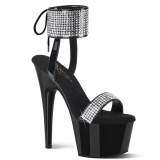 Patent rhinestone 18 cm ADORE-770 pleaser high heels with ankle cuff
