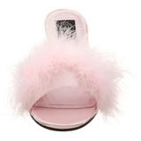 Pink 8 cm AMOUR-03 marabou fj�r h�ye sko mules