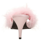 Pink 8 cm AMOUR-03 marabou fj�r h�ye sko mules
