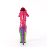Pink glitter 20 cm FLAMINGO-1020HG Exotic stripper ankle boots