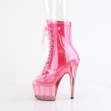 Pink transparent 18 cm ADORE-1021C h�yh�lte ankelst�vletter - pole dance h�ler