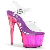 Purple 18 cm ADORE-708MCT Acrylic platform high heels shoes