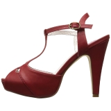 Red 11,5 cm retro vintage BETTIE-23 High Heeled Evening Sandals