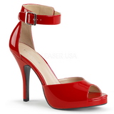 Red Patent 12,5 cm EVE-02 big size sandals womens