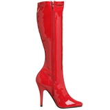Red Patent 13 cm Pleaser SEDUCE-2000 Women Knee Boots
