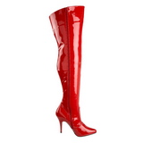Red Shiny 13 cm SEDUCE-3010 Thigh High Boots for Men