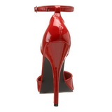 Red Shiny 15 cm DOMINA-402 High Heel Pumps for Men
