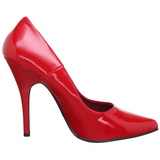 Red Varnished 10 cm VANITY-420 pointed toe pumps high heels