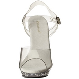 Rhinestone S�lv 13 cm Fabulicious LIP-108SDT h�ye h�ler damer sko