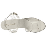 Rhinestone S�lv 13 cm Fabulicious LIP-108SDT h�ye h�ler damer sko