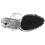 Rhinestone S�lv 13 cm Fabulicious LIP-108SDT h�ye h�ler damer sko