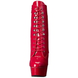 Rød Lakk 15,5 cm DELIGHT-1020 platå ankel høye støvler