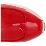 Rød Lakk 15 cm Burlesque TEEZE-3000 Lårhøye støvletter platå