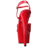 Rød Lakk 18 cm ADORE-709 platå høye hæler sko