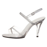 Silver Transparent 10 cm Pleaser CARESS-439 High Heels
